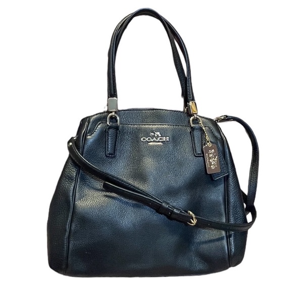 Coach Minetta Pebbled Leather Satchel Crossbody Handbag - Picture 8 of 10